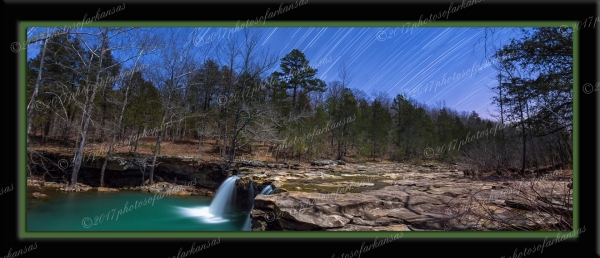 09.1 Falling Water Falls At Midnight - Professional Panoramas Of Arkansas photography by Paul Caldwell